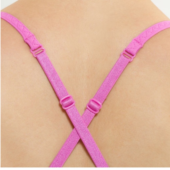 🍋 LULULEMON MAGENTA PINK V FRONT SPORTS BRA TOP 6 - Picture 8 of 15